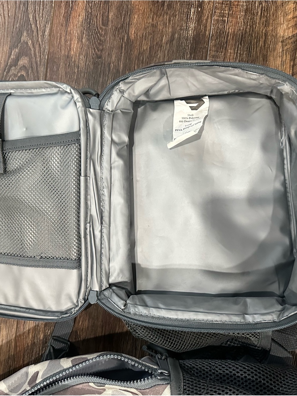 BURLEBO Camo Backpack in Gray and Black - Picture 3 of 8